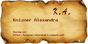 Knizner Alexandra névjegykártya