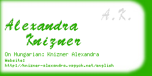 alexandra knizner business card